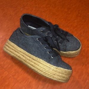 Steve Madden Woven Platform Jean Sneakers